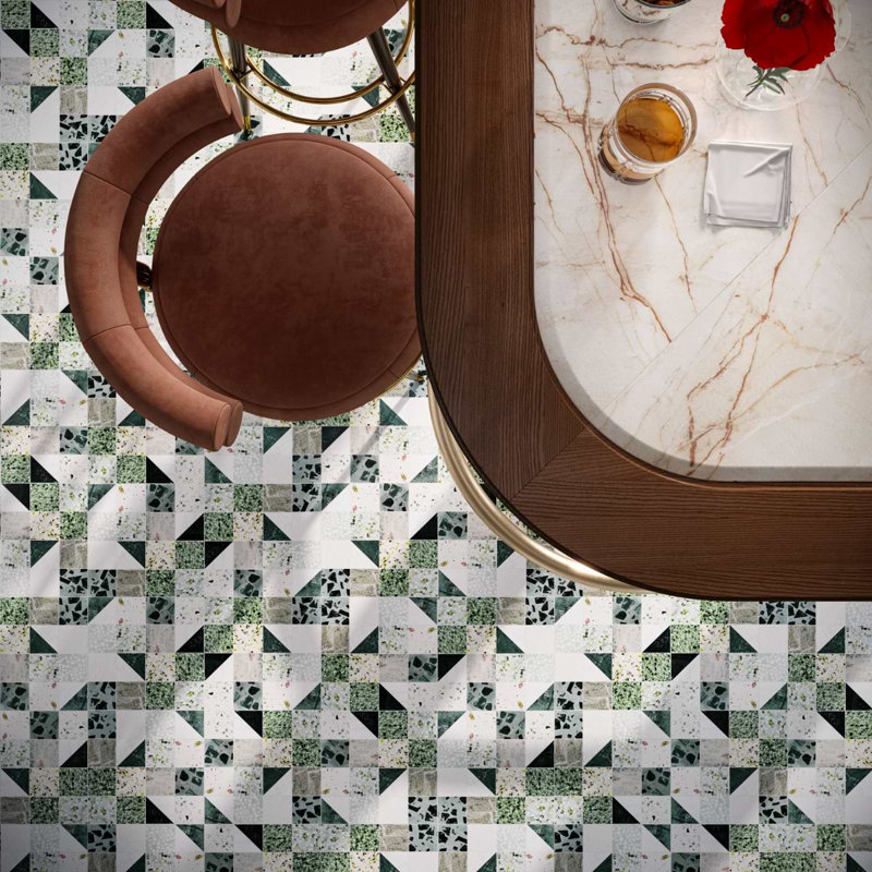 Elizabeth Sutton Artem Mosaic Tile, Turaco Green