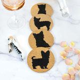 Cork Round 4 Piece Coaster Set