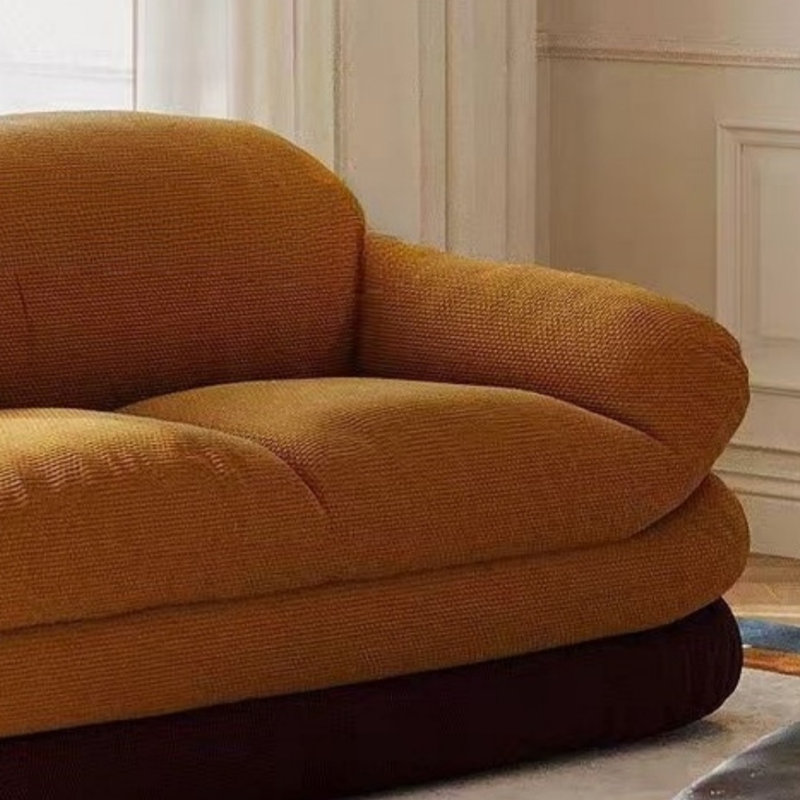Cloud Dopamine Straight Sofa, Yellow, 2, 27.56” H x 78.74” W x 40.16” D