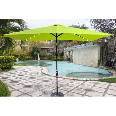 Elsie-Leigh 10' x 6.5' Rectangular Lighted Market Umbrella -  Arlmont & Co., 133DF924572A42319595B26857ACCDB6