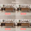 Table basse à plateau relevable avec compartiment de rangement et tablette Maverick, table de salon à plateau relevable en noyer
