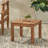 Wood Side Table In Minimalist Fashion, Slat Design, 20.19In Width X Depth 15In Height, Brown, Assembly Needed Modern Table, Simple Slat, 20.19W 20.19D 15.3H, Required-176446054
