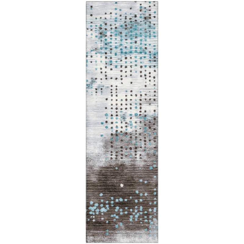 Premium Machine Washable Mouton Geometric Rug, Runner 2'3" x 7'6"