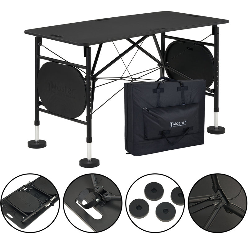 Text 213cm Adjustable Folding Table