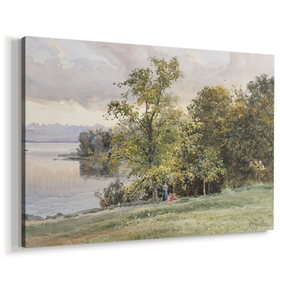 Lake Landscape-Edward Theodore Compton-Gallery Wrapped Canvas-1890