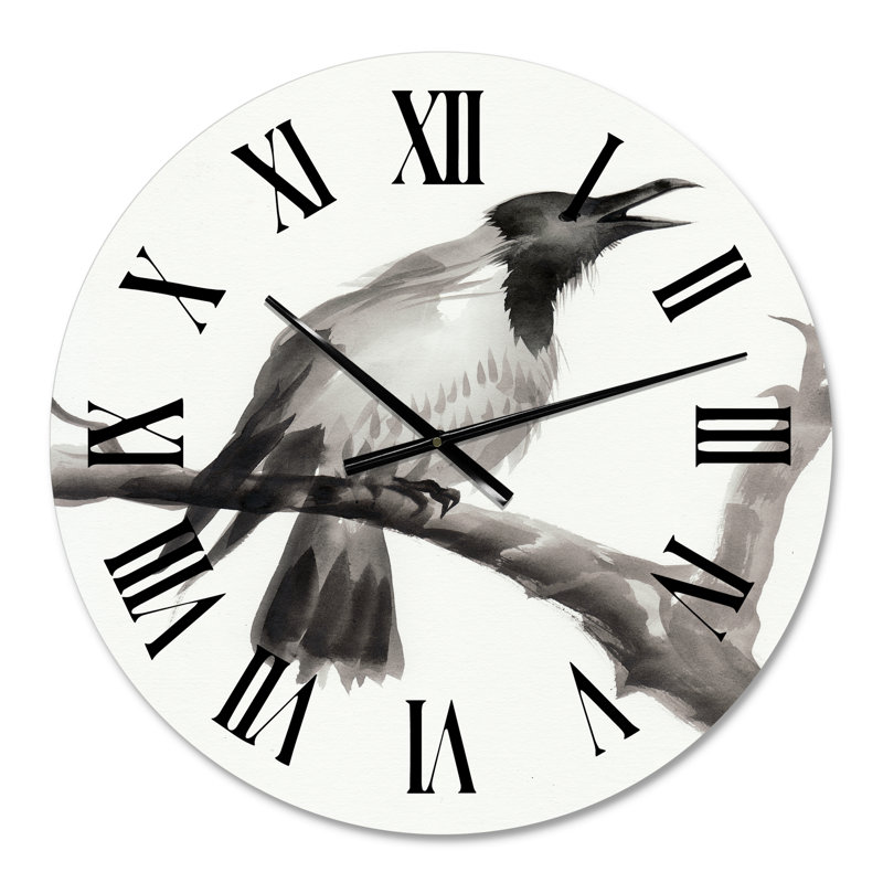 Horloge murale surdimensionnée sur une branche, Moyen