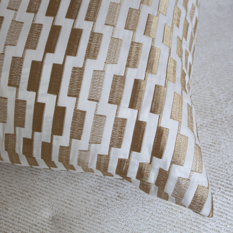 Ingot Square Pillow Cover & Insert, Gold