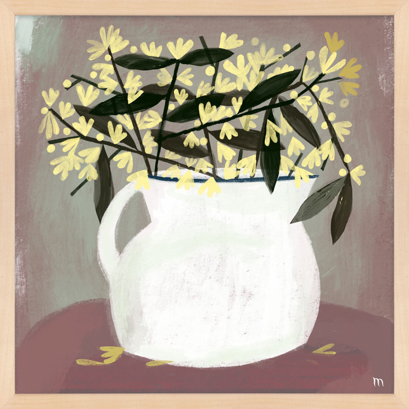Calycanthus Painting by StudioM, 36" H x 36" W x 1.25" D, Maple