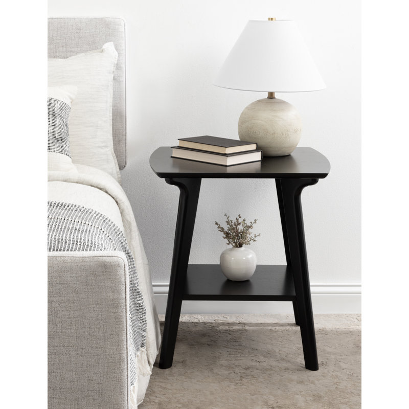 Tiered Rectangle Side Table with Storage