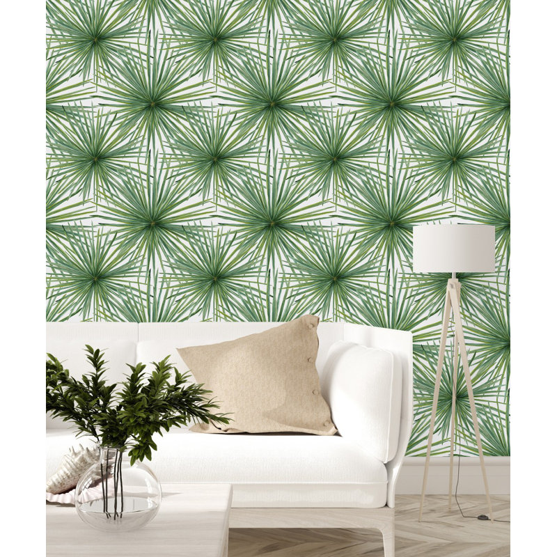 Panneau de papier peint Hurayth Thin Leaves, L 2,08 pi x L 10,42 pi