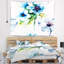Tapisserie sans couture de fleurs bleues de l'été Floral-28485580