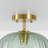 1-Light Modern Ribbed Glass Shade Flush Mount
