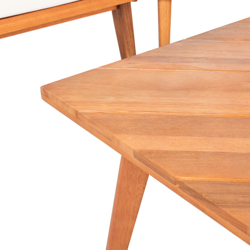 Ensemble de conversation modulaire 4 pièces avec coussins Butrus, Natural