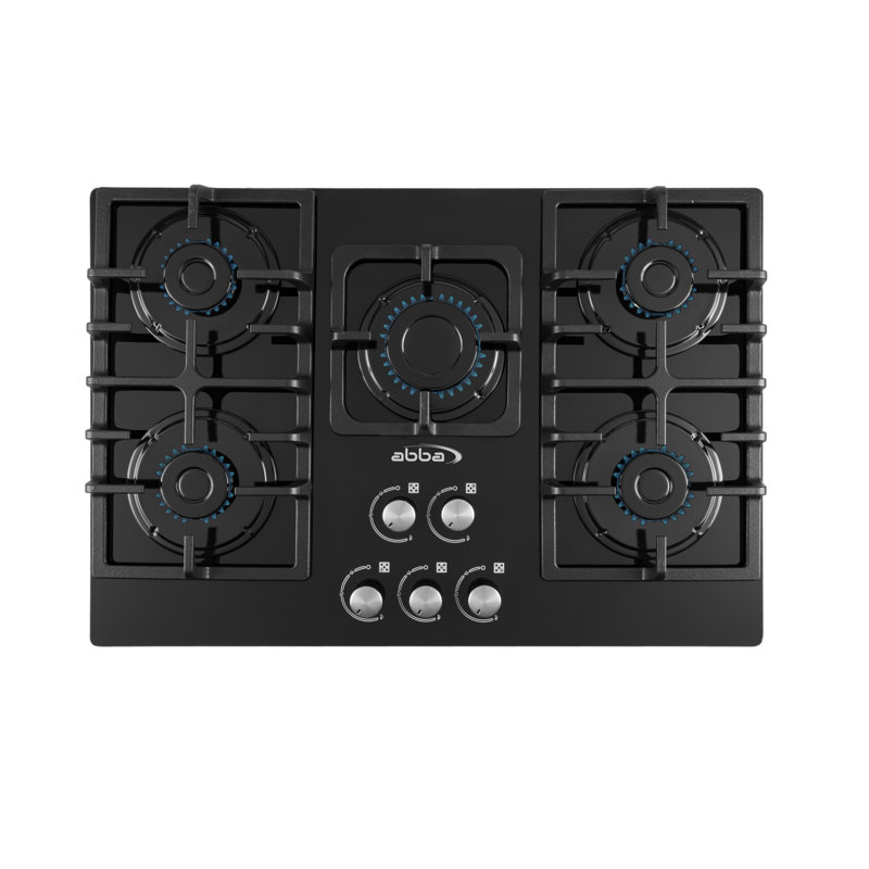 ABBA Black Natural Gas 5 Burner Cooktop