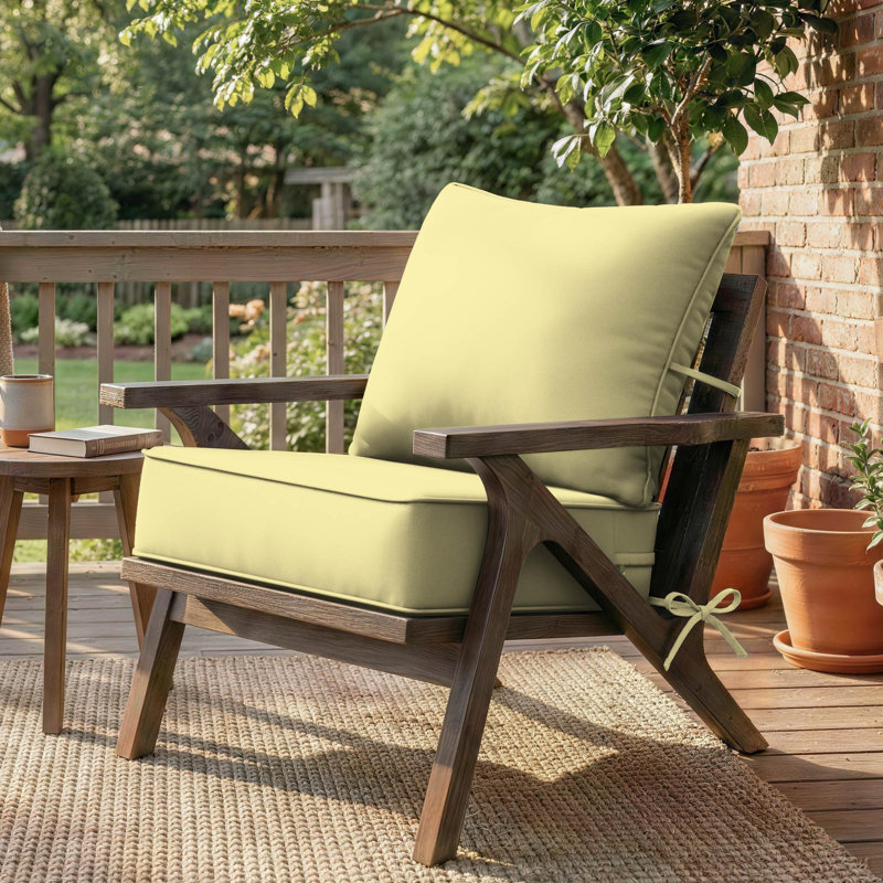 Ensemble de coussins d'extérieur l 6 po x P 24 po Wynee, Jaune clair