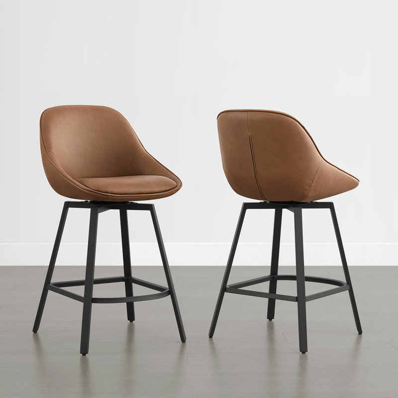 Tabouret de comptoir pivotant, Brown