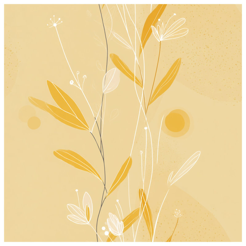 Housse de couette Floral Bedding Nature, Housse de couette pour très grand lit, Motif floral abstrait beige