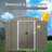 8ft X 6ft Metal Shed, Gray - Robust Galvanized Steel Build & Insect Outdoor Storage Shed With Foundation Iron Frame, Weather--118823254