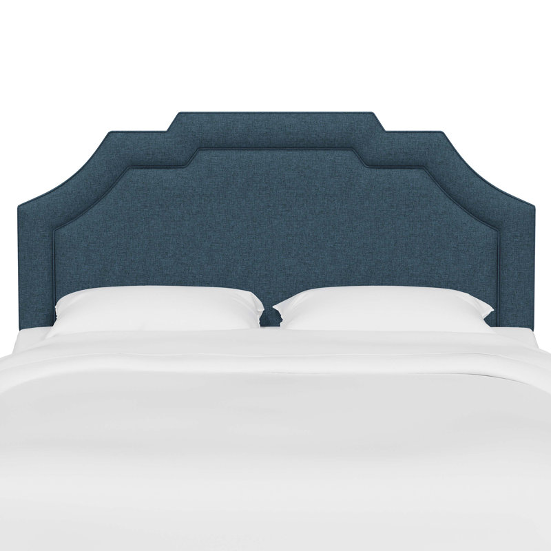 Tête de lit tapissier Jaoquim, Grand, Zuma Navy Textured Linen