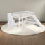 Lit double superposé avec rangement, lit superposé moderne en bois massif avec glissade