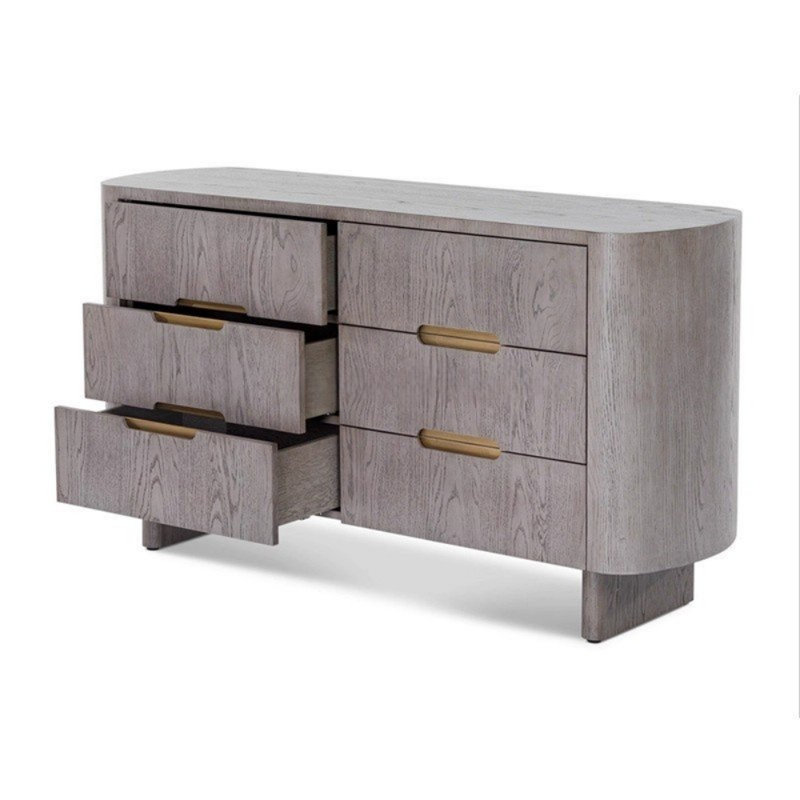 Buffet de cuisine rétro, H 31,5 po x l 55,12 po x P 17,72 po, Gris