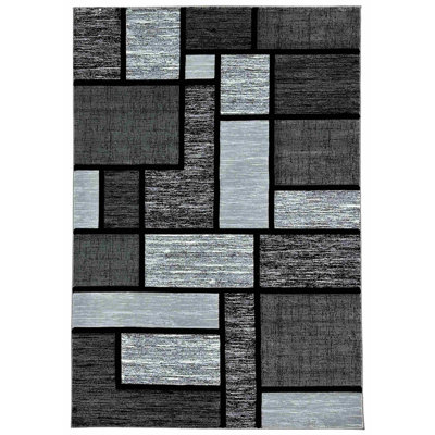 Tapis abstrait gris Mccampbell