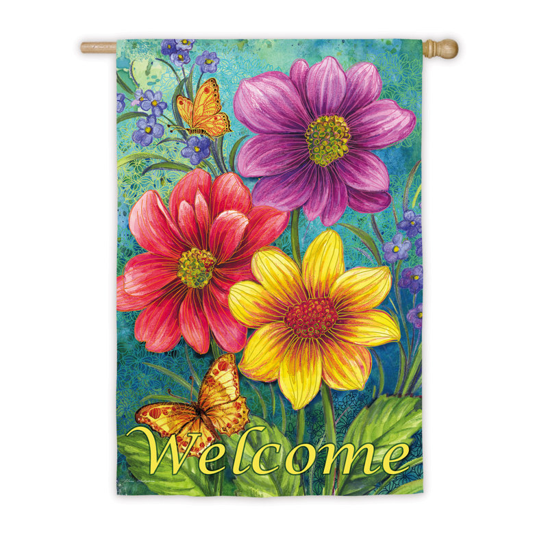 Drapeau vertical fleurs Jordyn
