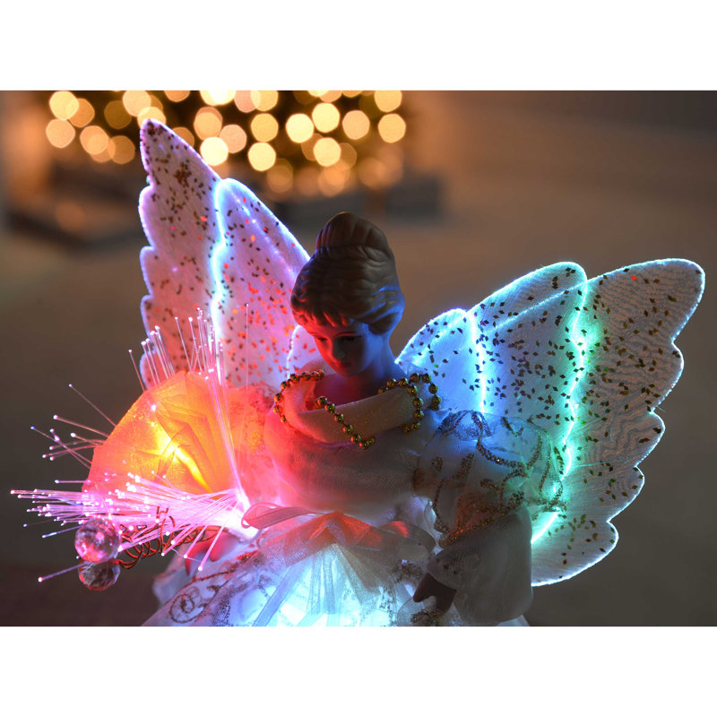 Fibre Optic Angel Christmas Tree Topper