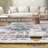 Malaika Machine-Washable Non-Slip Medallion Area Rug-2138617561-2120214768