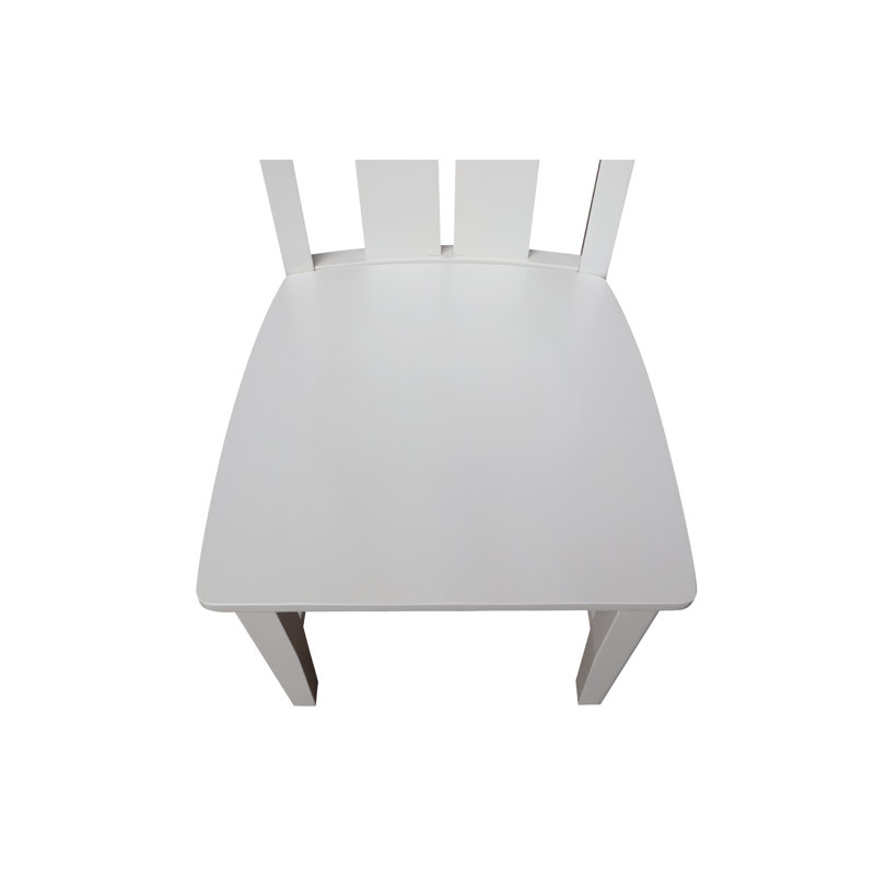 Chaise en bois massif Delisca, Blanc