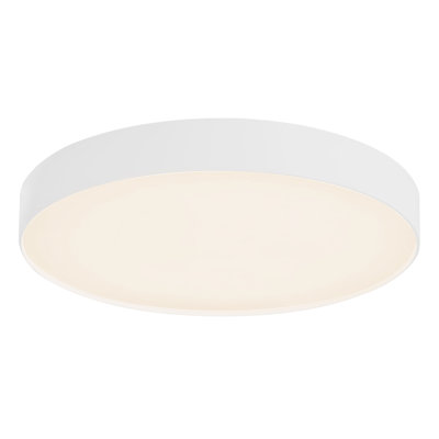 Chiedza 7-in White dimmable LED Flush Mount