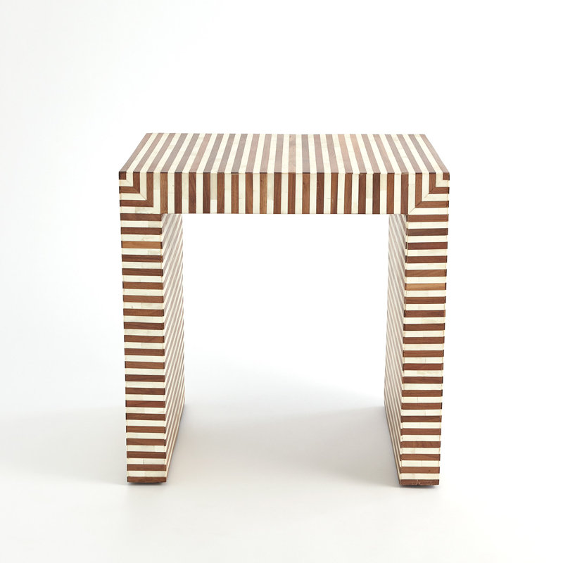 Sienna Nesting End Table-Walnut/Bone-Lg