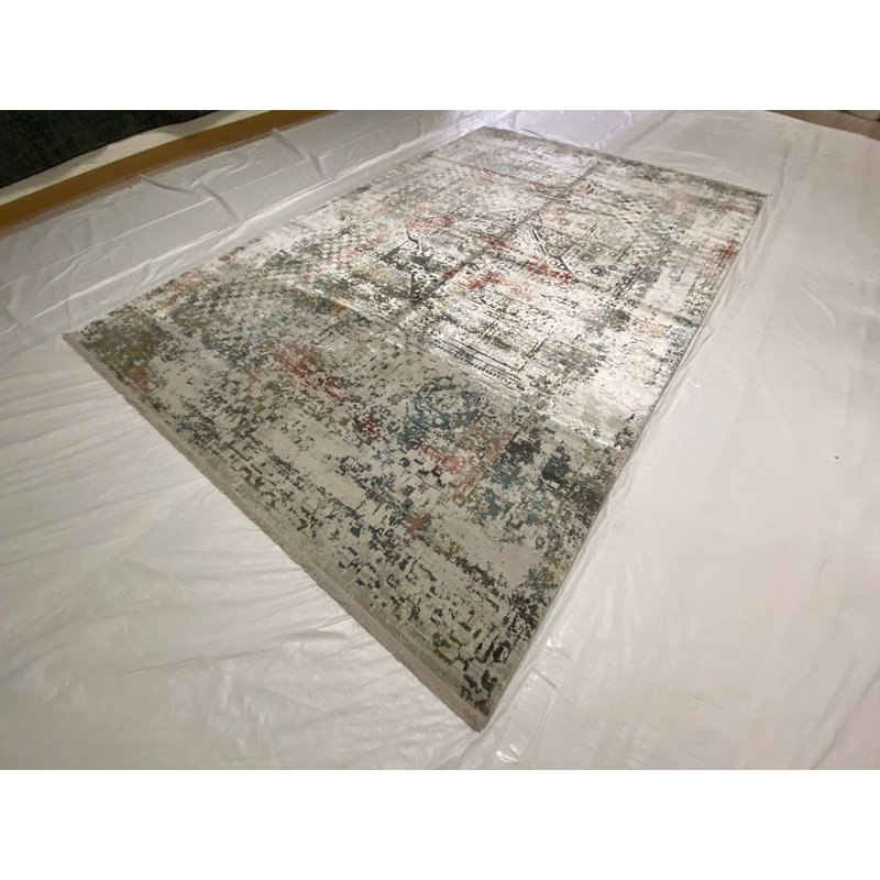 Tapis anatolien touffeté à la main 6 pi 5 po x 9 pi 7 po One-of-a-Kind