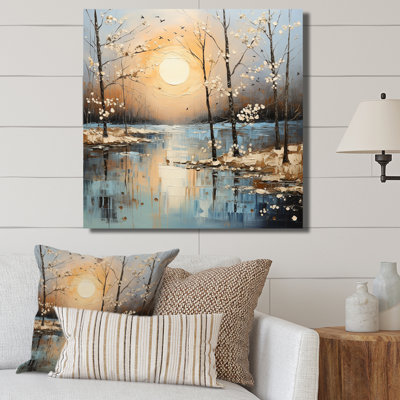 «Grey Spring Time Forest Tranquility II - Fruits», art mural