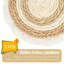 Ensemble de 7 paniers muraux Boho, Boho Wall Decor, rond fait à la main Seagrass Rattan Wall Art Room Decor Hanging Wall Basket Decor pour ferme salon chambre à coucher affichage table cuisine maison (noir)