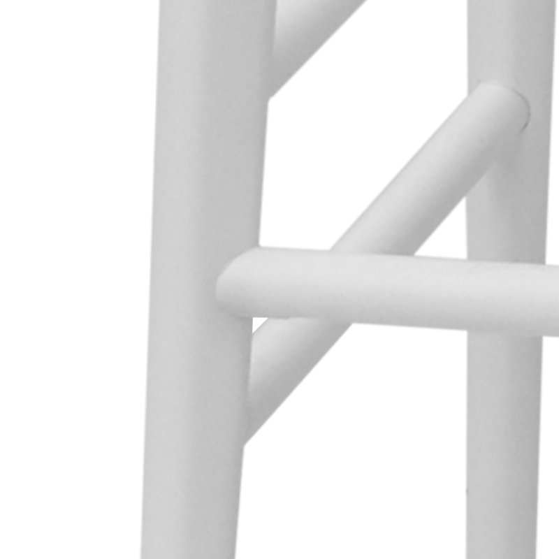 Pedrick Solid Wood Counter Stool, White, Bar Stool (30" Seat Height)