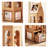 Burlywood Modern Solid wood Standard Bookcase