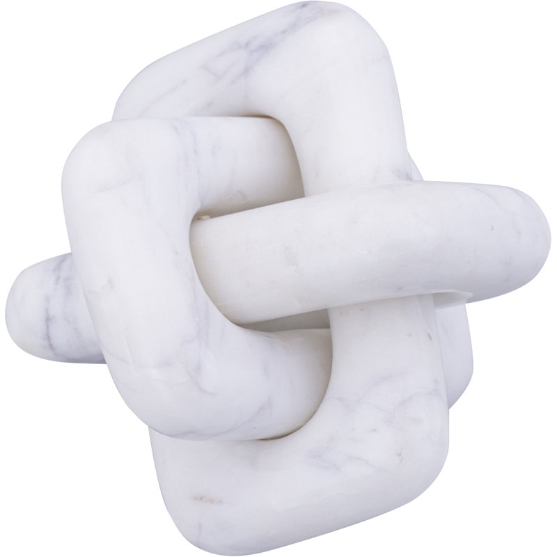 Bond Marble Decorative Object, White