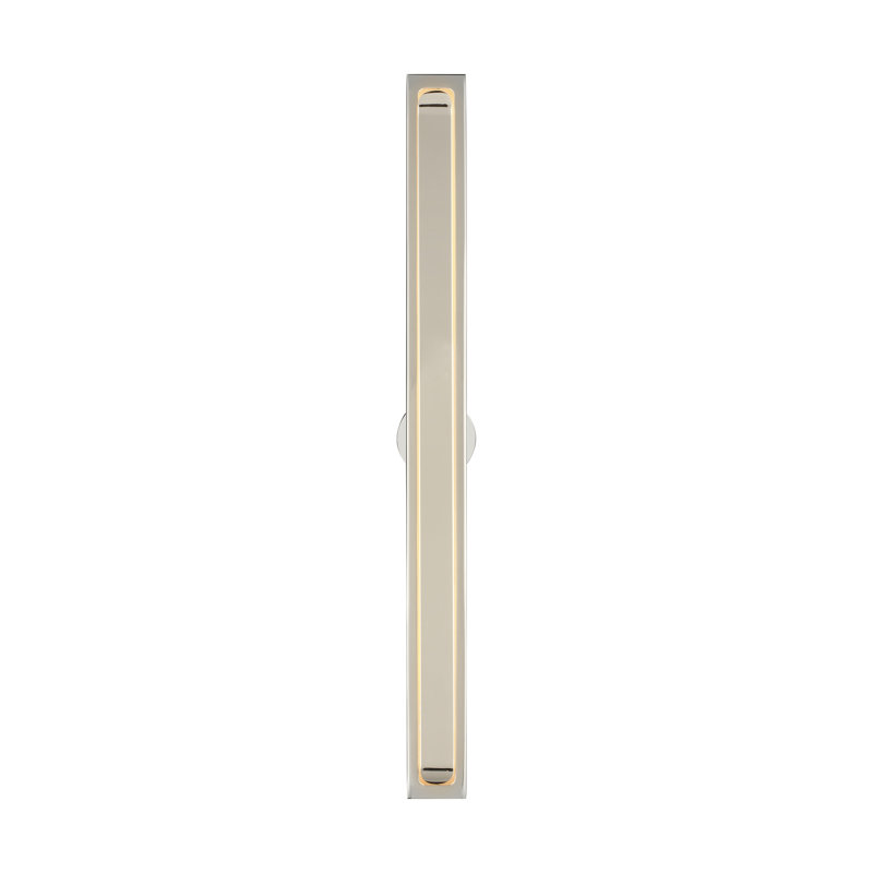 Bloccare 1 - Light LED Vanity Light, Polished Nickel, 17.9" H x 1.5" W x 1.4" D