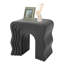 Table de chevet courbée noire moderne et minimaliste, canapé d'appoint en PP léger avec base large et stable, table d'appoint créative pour les coins étroits-1524746214