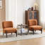 Méridienne Boucle en bois massif de 25,5 po - Orange élégante et confortable pour le salon, la chambre à coucher et le bureau-53265196