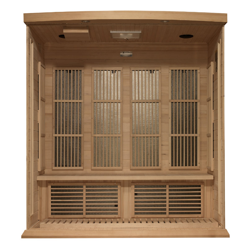 Dynamic Infrared Dynamic Saunas 4 - Person Bluetooth Compatible FAR Infrared Sauna in Hemlock