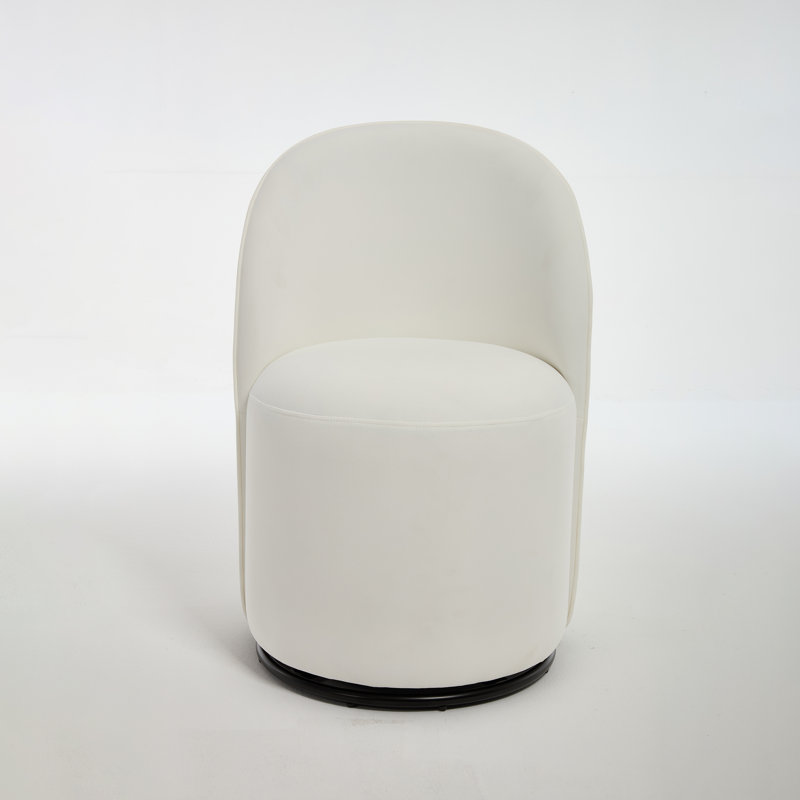 Fauteuil demi-tonneau pivotant à 360 ° 21,26 po, Beige