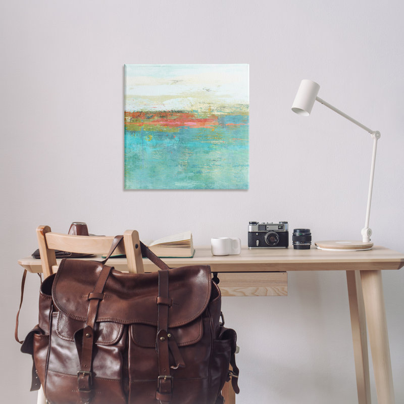 «Ocean Hues Abstraction», art mural sur toile par Suzanne Nicoll, H 30 po x l 30 po