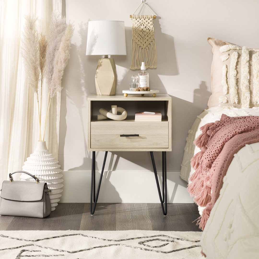 Amryis Side Table with Storage