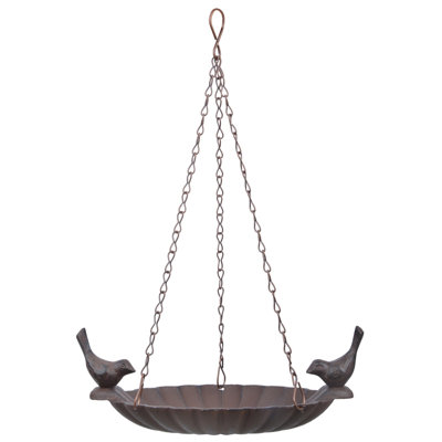 Hanging Bird Bath with (2 Birds)