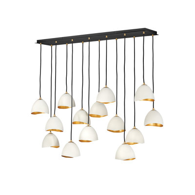Cotter 14 - Light Fabric Dimmable Geometric Chandelier