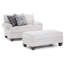 Fauteuil demi-largeur en polyester de 57,5 po Aidel