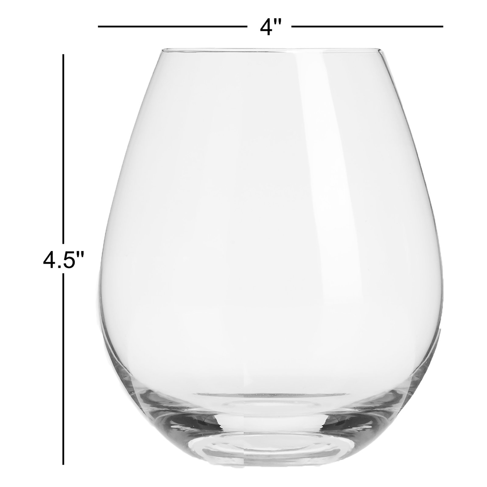 Rennert Crystal Stemless Wine Glass