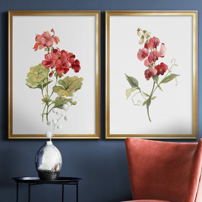 " Scarlet Geranium " 2 - Pieces